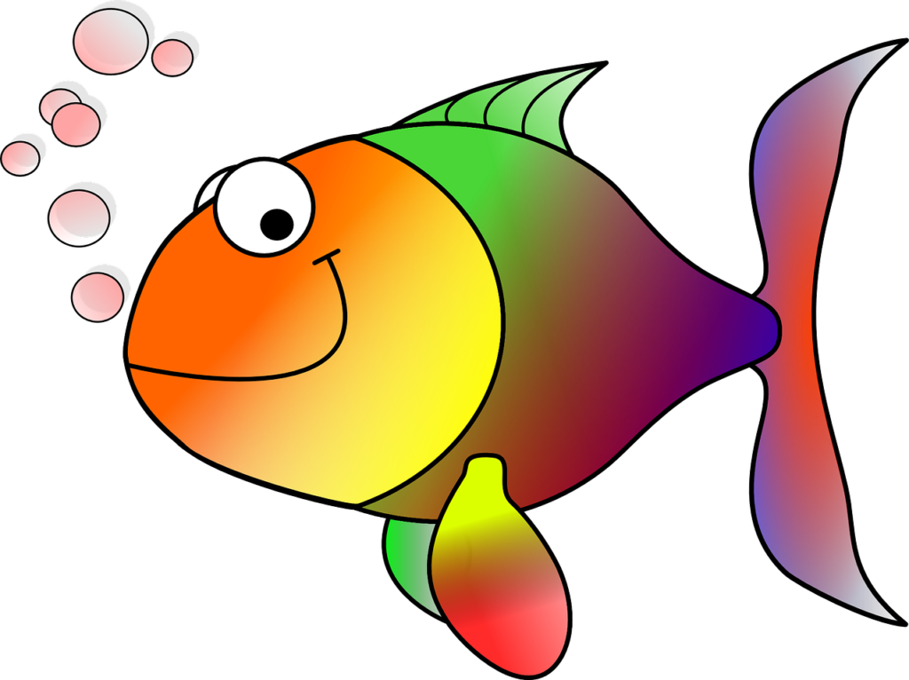 desenho de um peixinho sorrindo