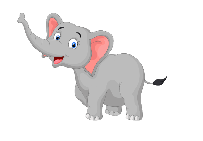 elefantinha sorridente